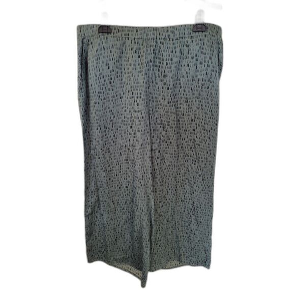 Eileen Fisher Silk Orangic Cotton Dash Wide Leg Nori Pants